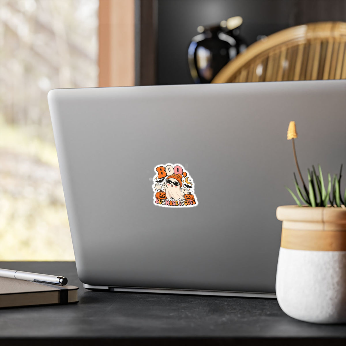Boo But Make It Cute Halloween Ghost Kiss-Cut Vinyl Decal