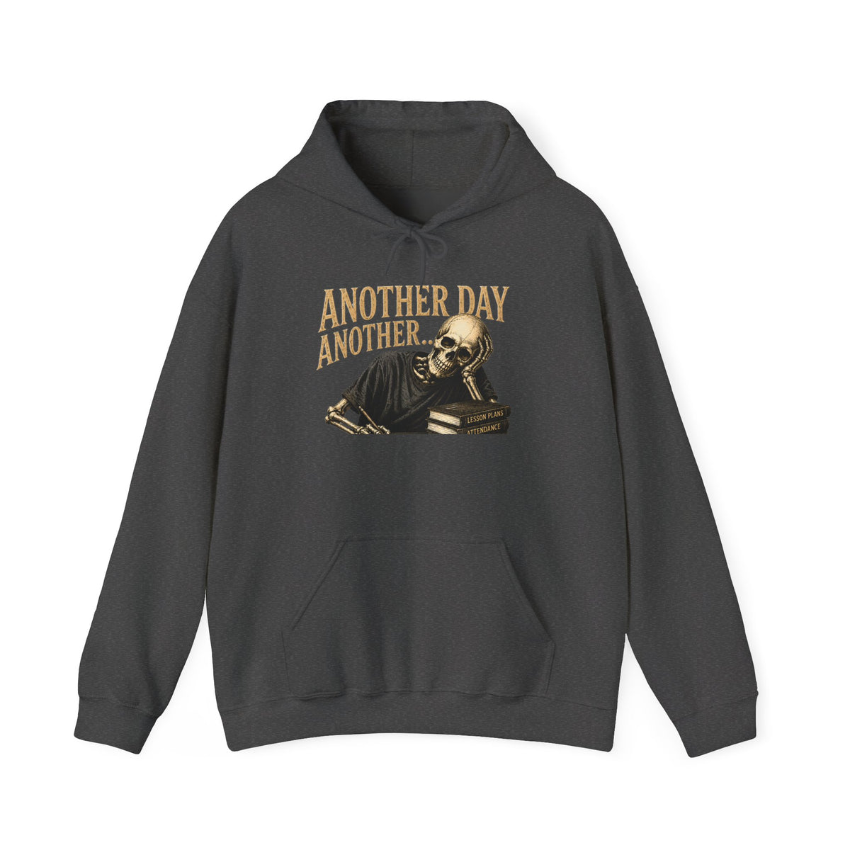 Another Day Another Debt Hoodie | Skeleton Reading Books Graphic
