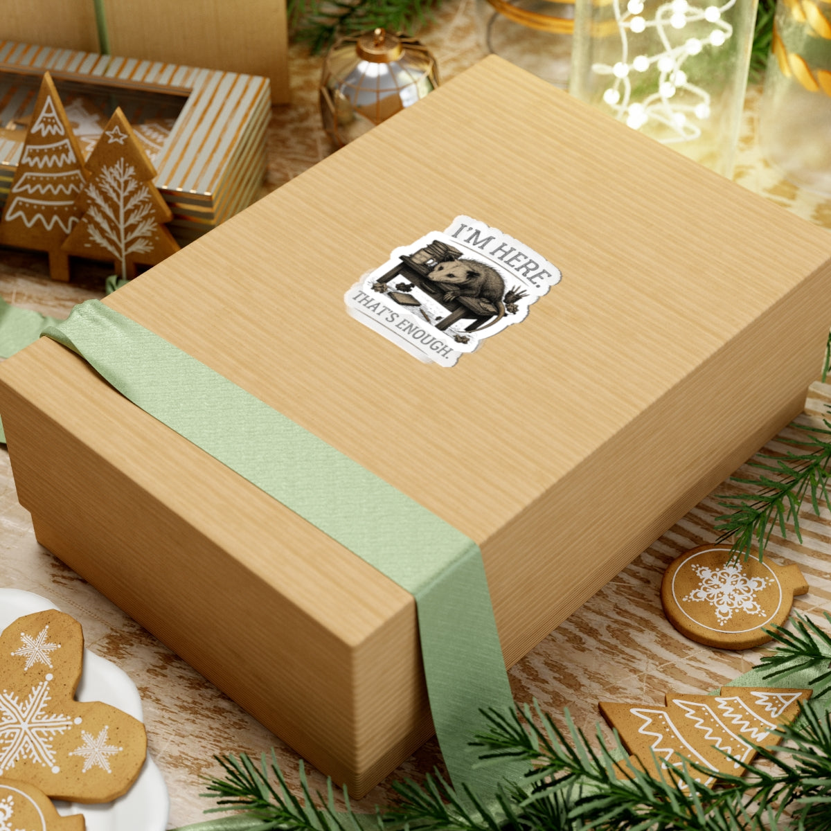 I'm Here. That's Enough. Opossum Sticker | Funny Study Decal