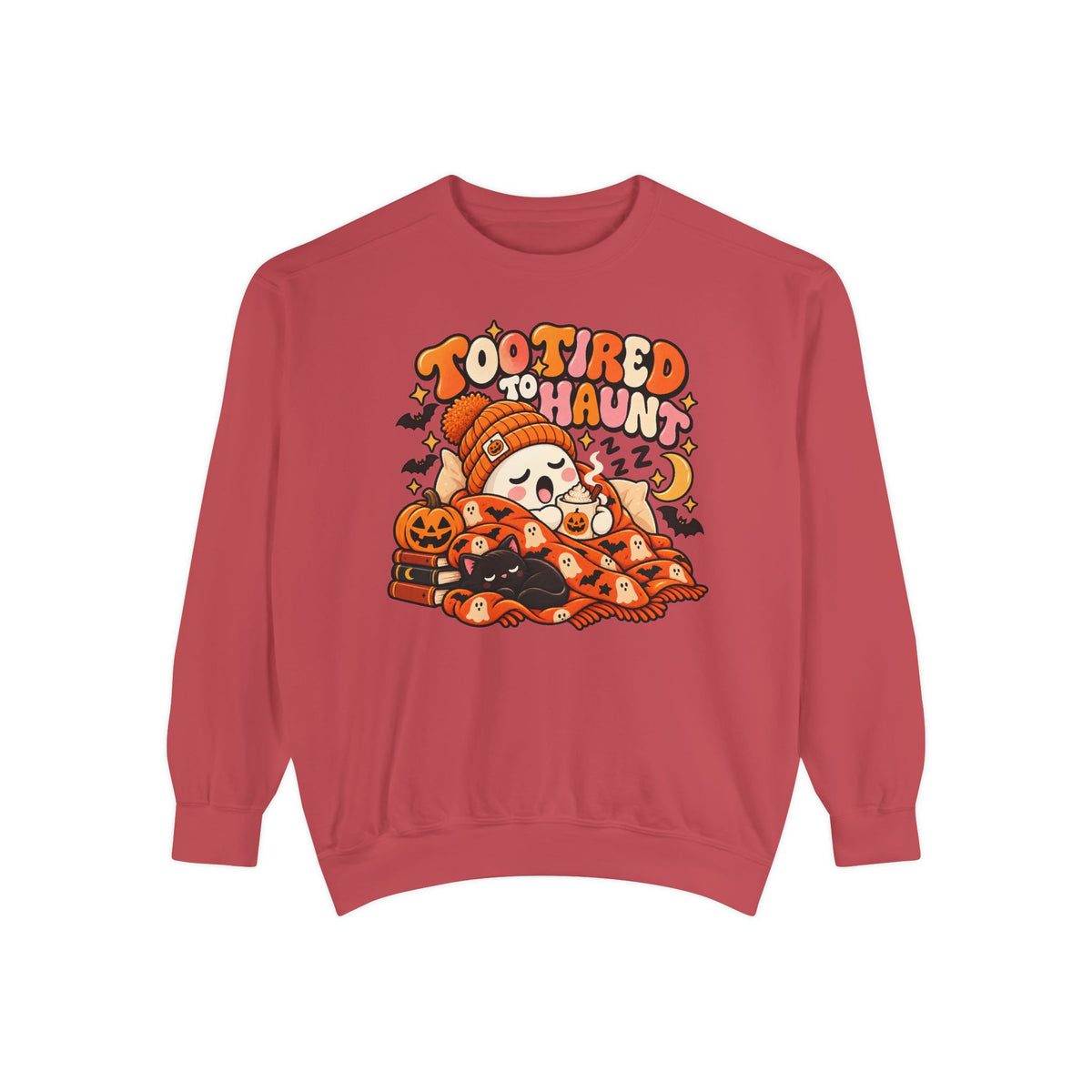 Too Tired To Haunt Halloween Ghost Sweatshirt