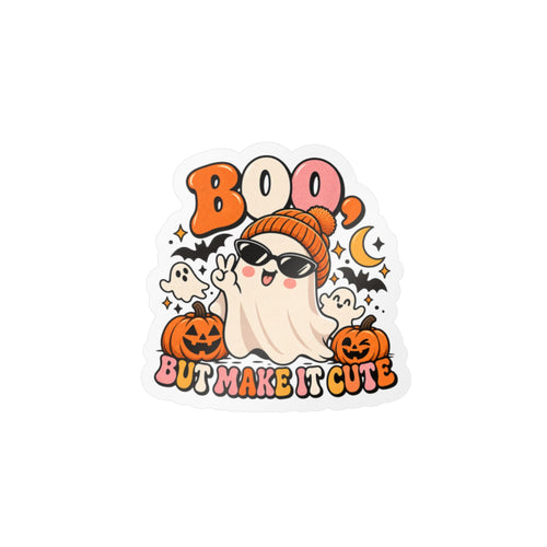 Boo But Make It Cute Halloween Ghost Kiss-Cut Vinyl Decal