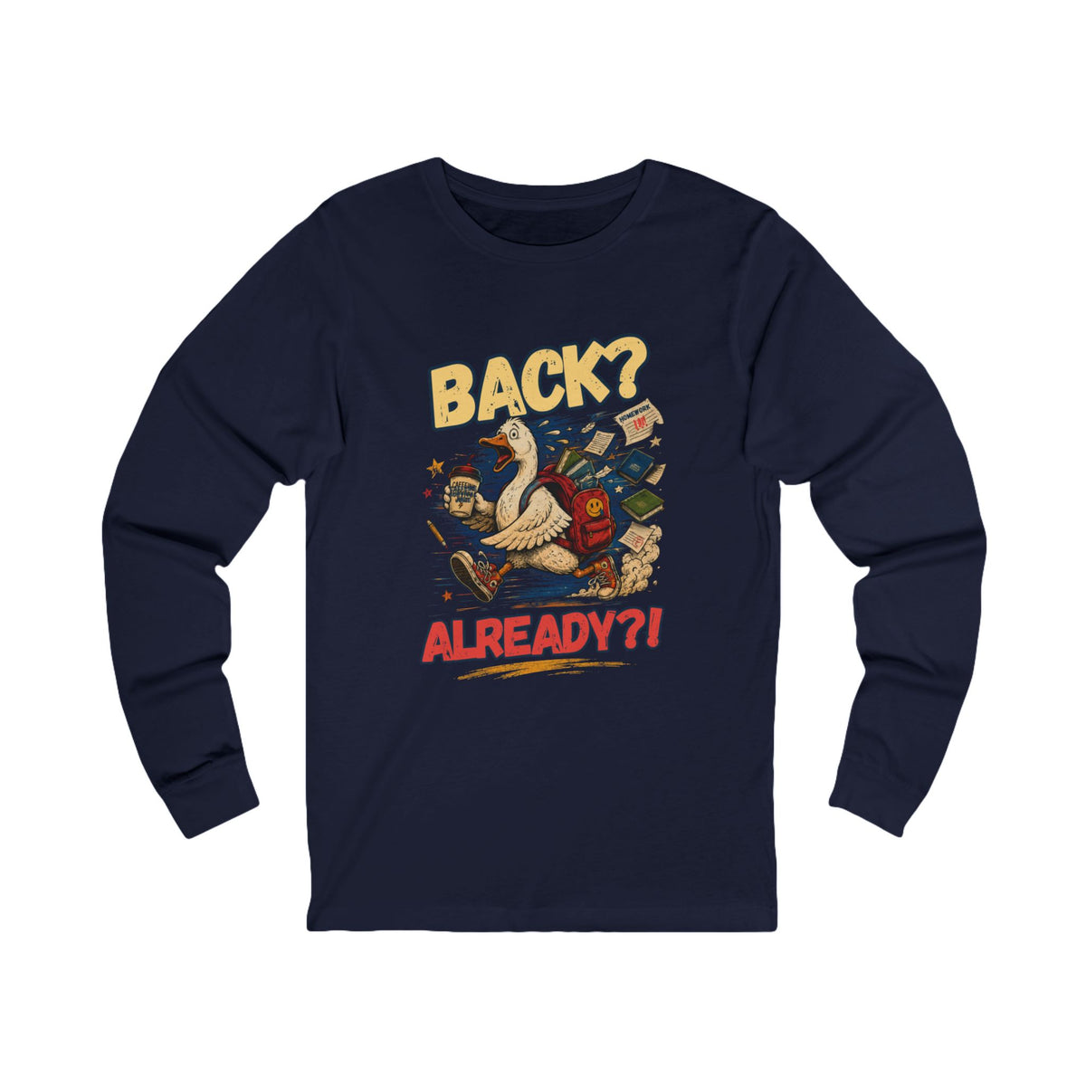 Back? Already?! Goose Illustration Tee | Funny Retro Bird Design