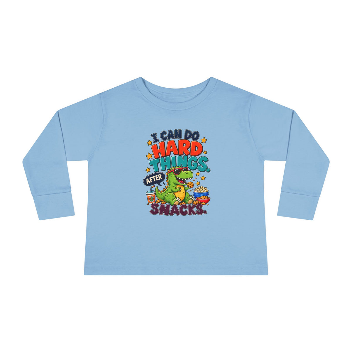 I Can Do Hard Things After Snacks Toddler Long Sleeve Tee